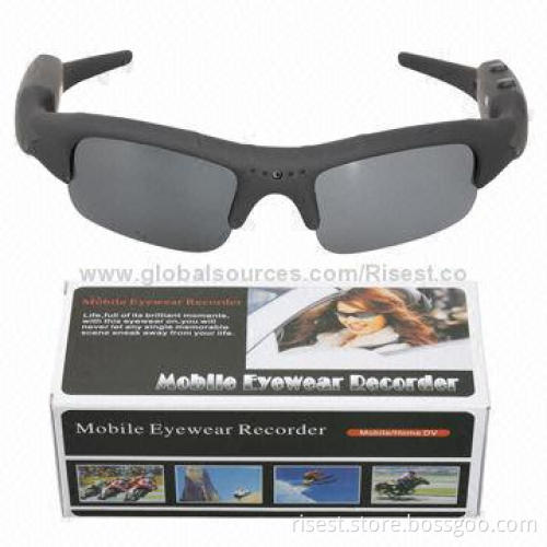 HD AVI 30fps 720p Outdoor Sports Sunglasses Camera RE-SG720P